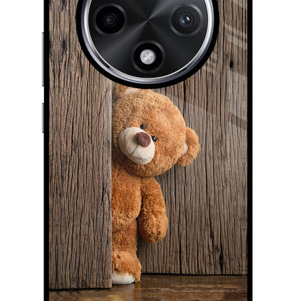 Teddy Wooden Oppo F27 Pro Plus Glass Case Back Cover by Casekaro