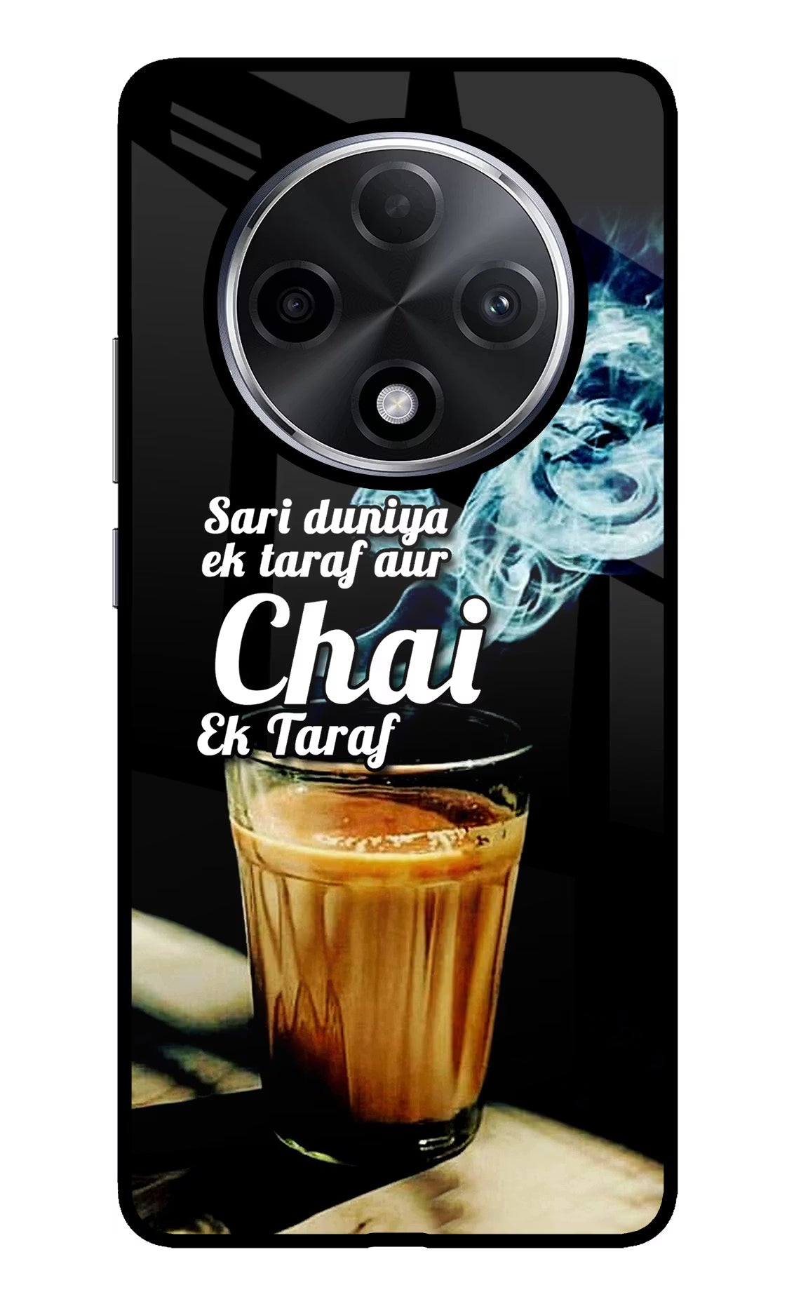 Chai Ek Taraf Quote Oppo F27 Pro Plus Glass Case Back Cover by Casekaro
