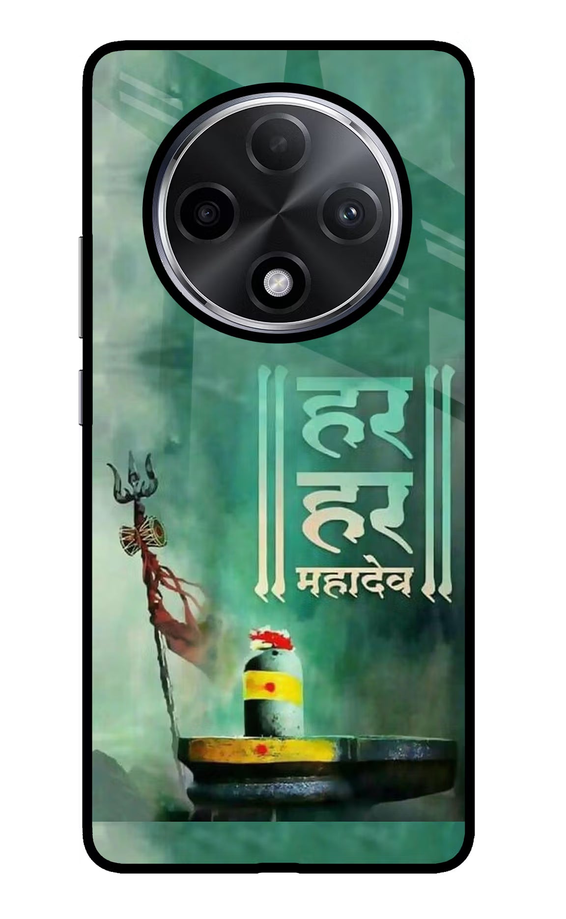 Har Har Mahadev Shivling Oppo F27 Pro Plus Glass Case Back Cover by Casekaro