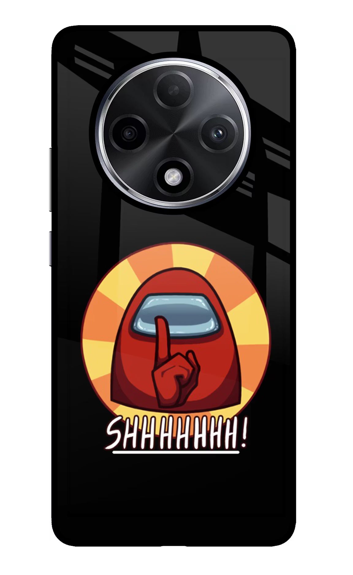 Among Us Shhh! Oppo F27 Pro Plus Glass Case Back Cover by Casekaro