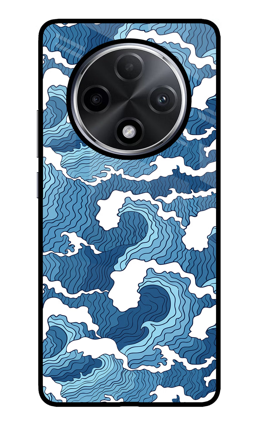 Blue Waves Oppo F27 Pro Plus Back Cover, Glass case