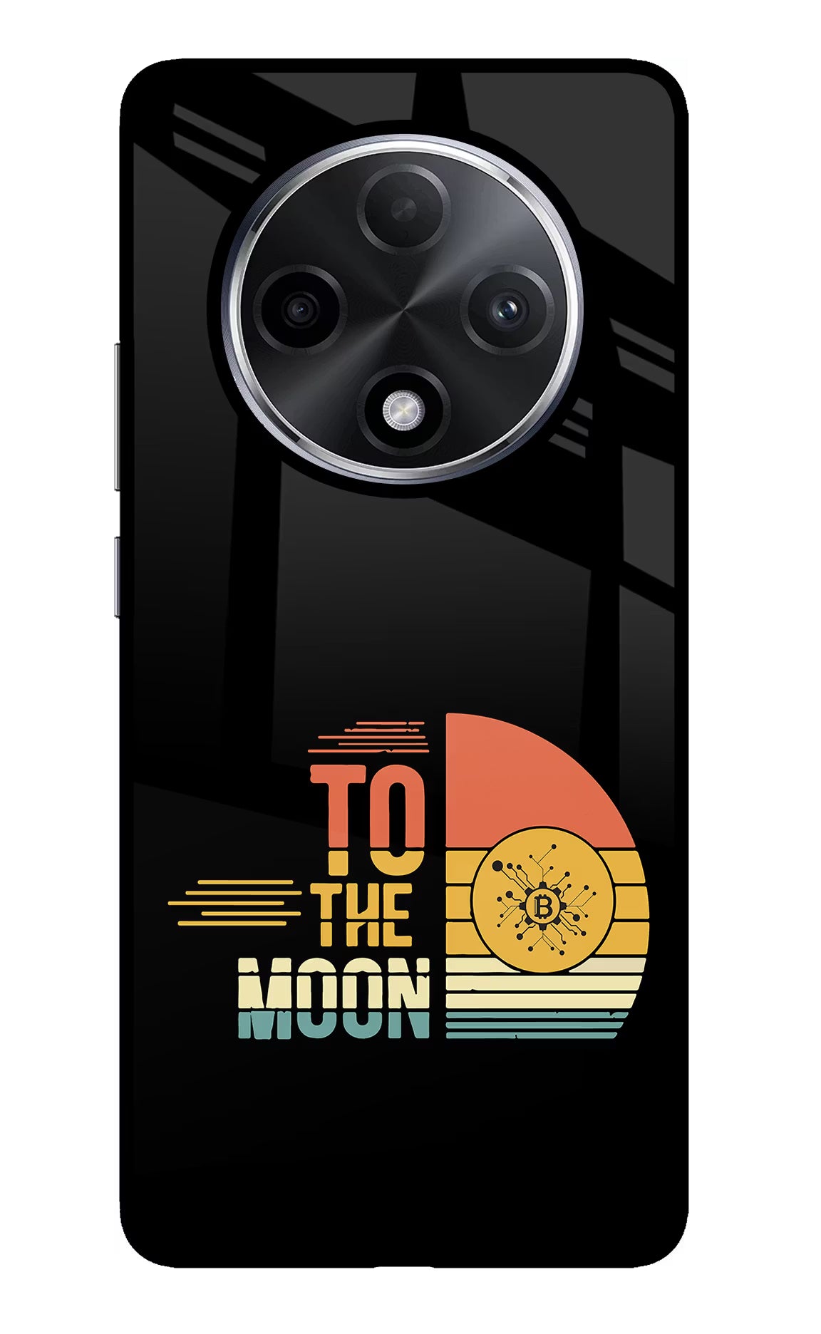 To the Moon Oppo F27 Pro Plus Glass Case Back Cover by Casekaro