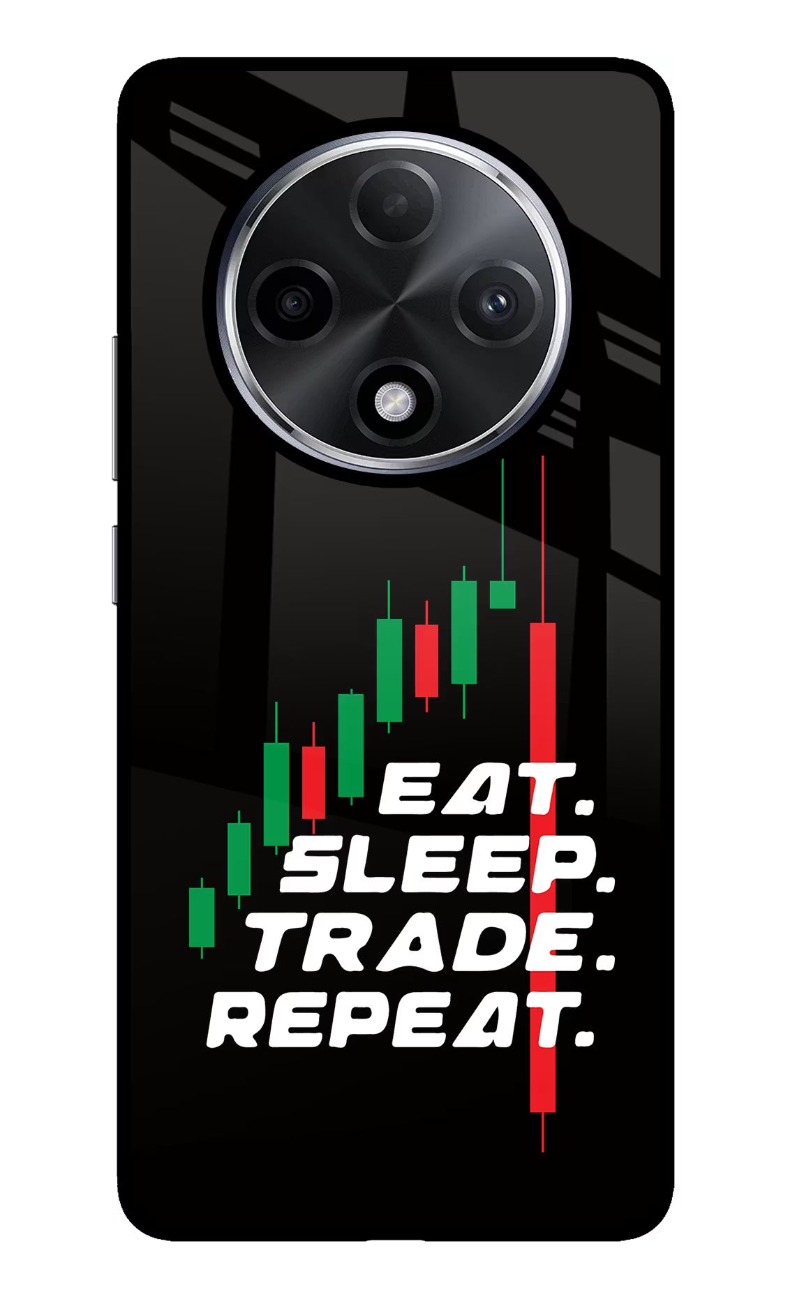 Eat Sleep Trade Repeat Oppo F27 Pro Plus Glass Case