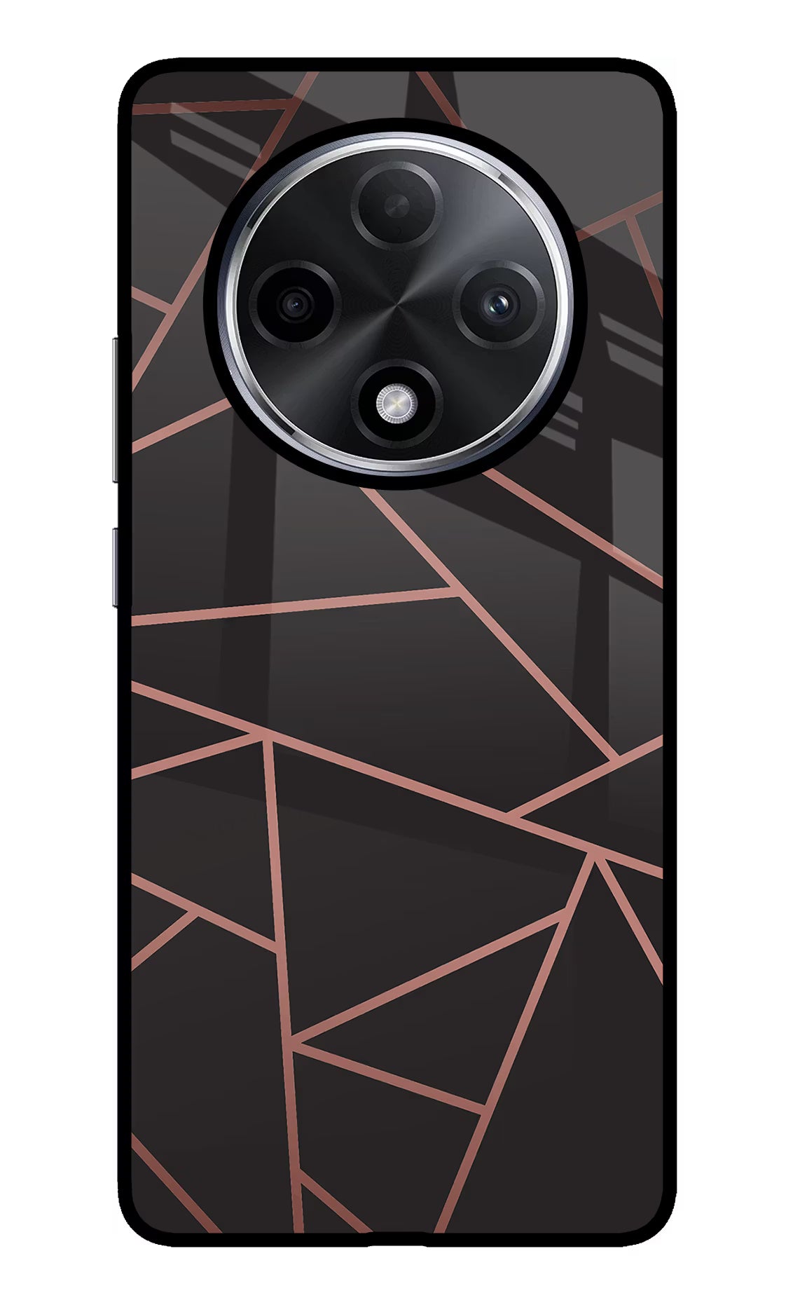 Geometric Pattern Oppo F27 Pro Plus Glass Case Back Cover by Casekaro