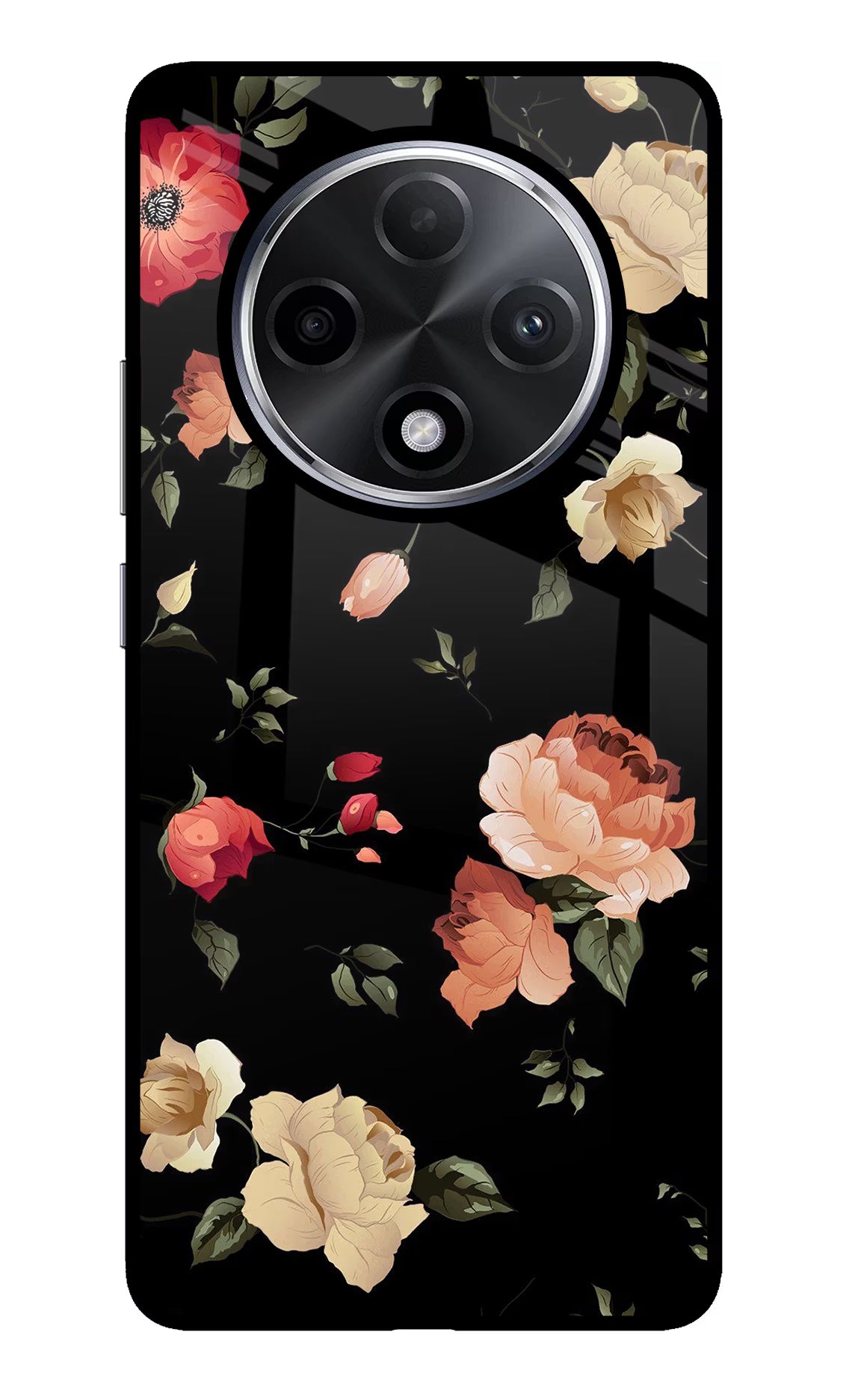 Flowers Oppo F27 Pro Plus Glass Case Back Cover by Casekaro