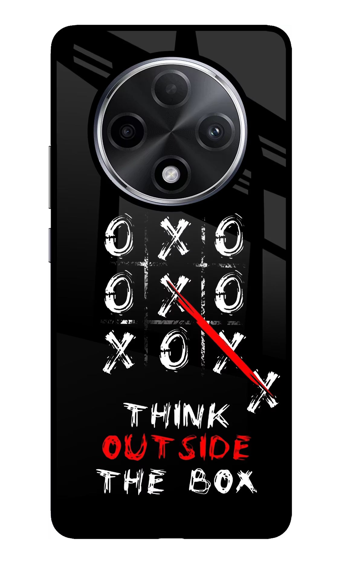 Think out of the BOX Oppo F27 Pro Plus Glass Case Back Cover by Casekaro