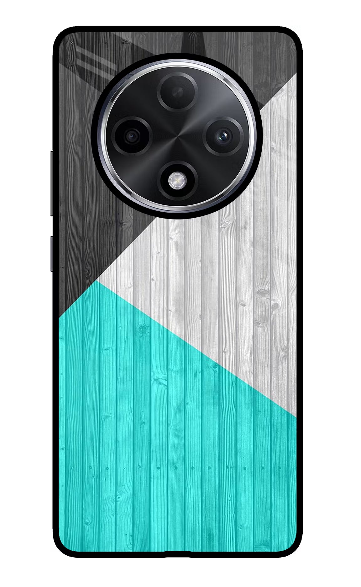 Wooden Abstract Oppo F27 Pro Plus Glass Case Back Cover by Casekaro