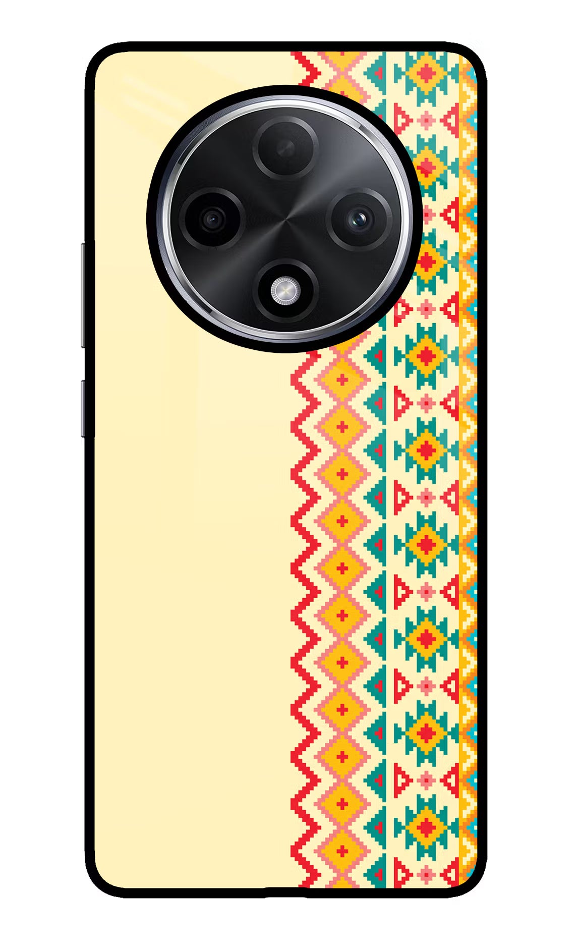 Ethnic Seamless Oppo F27 Pro Plus Glass Case Back Cover by Casekaro