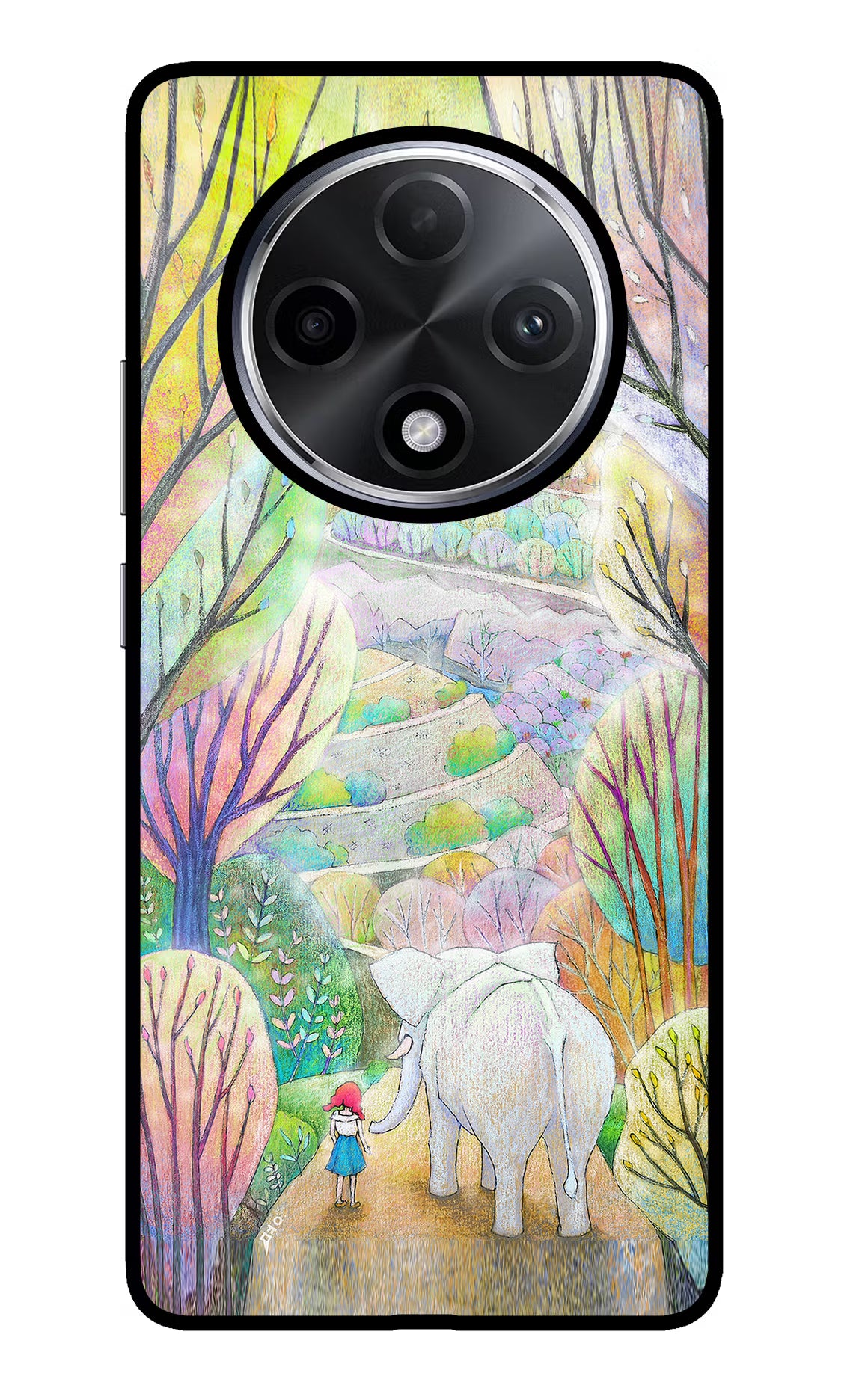 Nature Painting Oppo F27 Pro Plus Glass Case Back Cover by Casekaro