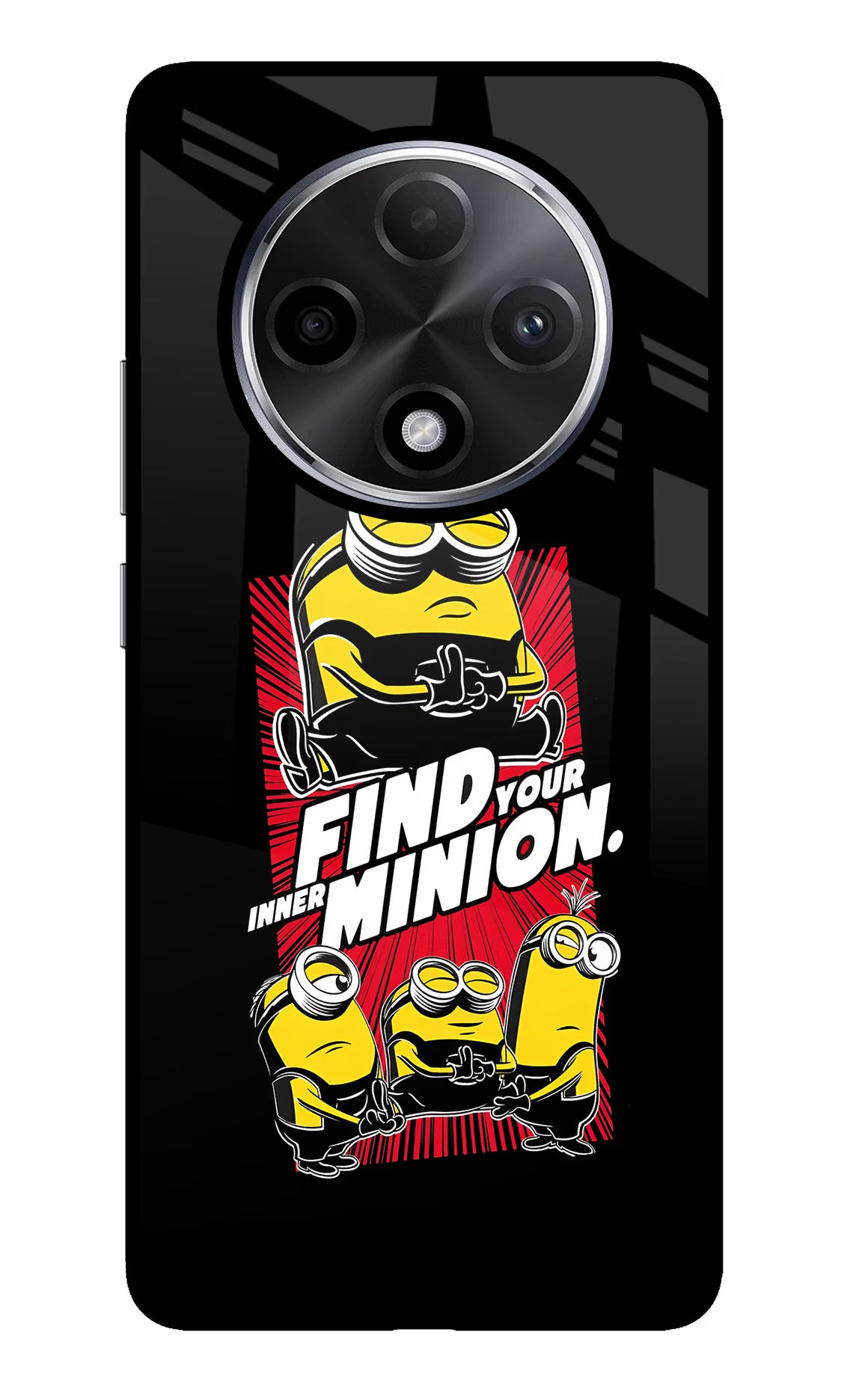 Find your inner Minion Oppo F27 Pro Plus Glass Case Back Cover by Casekaro