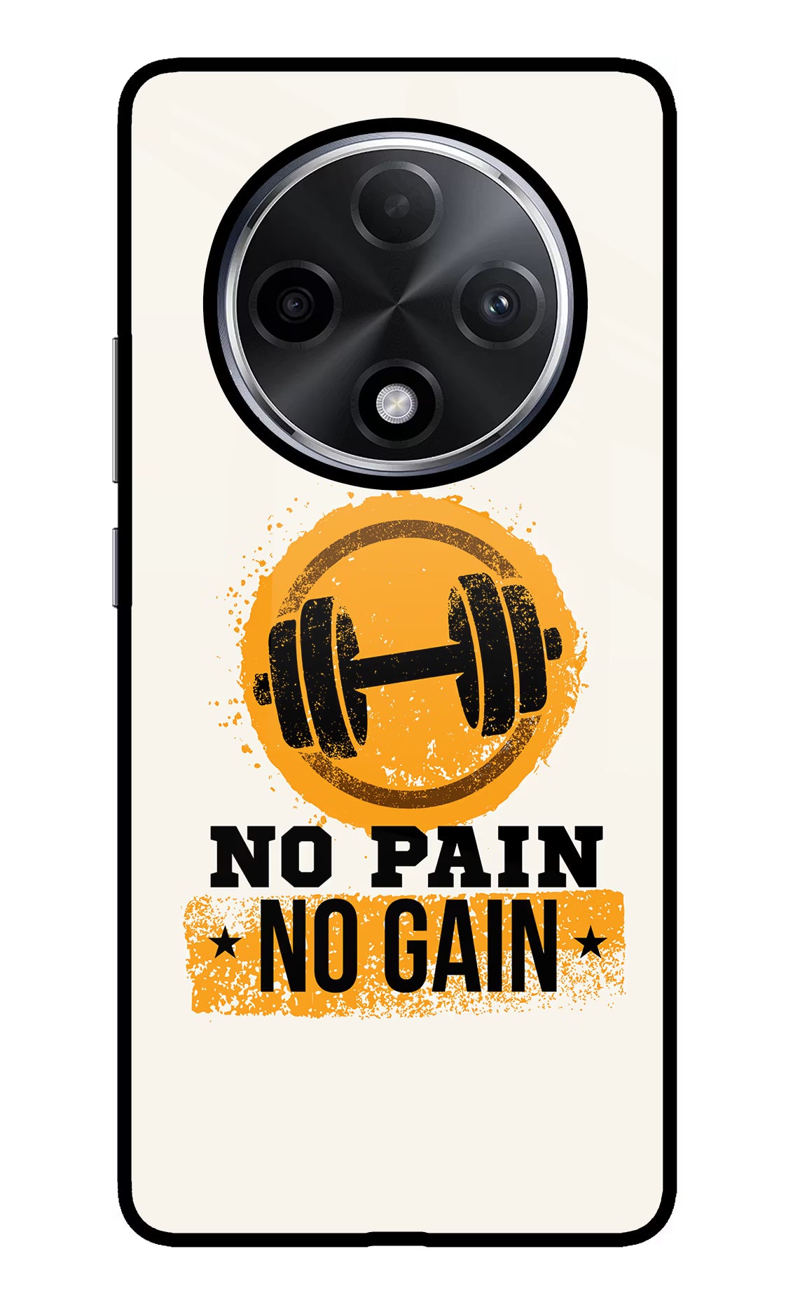 No Pain No Gain Oppo F27 Pro Plus Glass Case Back Cover by Casekaro