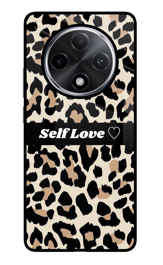 Leopard Print Self Love Oppo F27 Pro Plus Glass Case