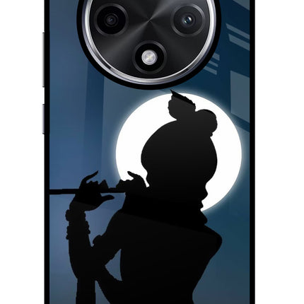 Shri Krishna Silhouette Oppo F27 Pro Plus Glass Case