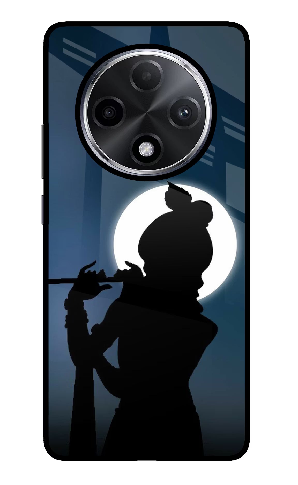 Shri Krishna Silhouette Oppo F27 Pro Plus Glass Case