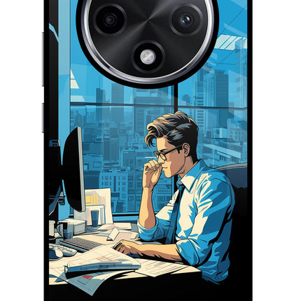 Focused Hustler (AI Generated) Oppo F27 Pro Plus Glass Case