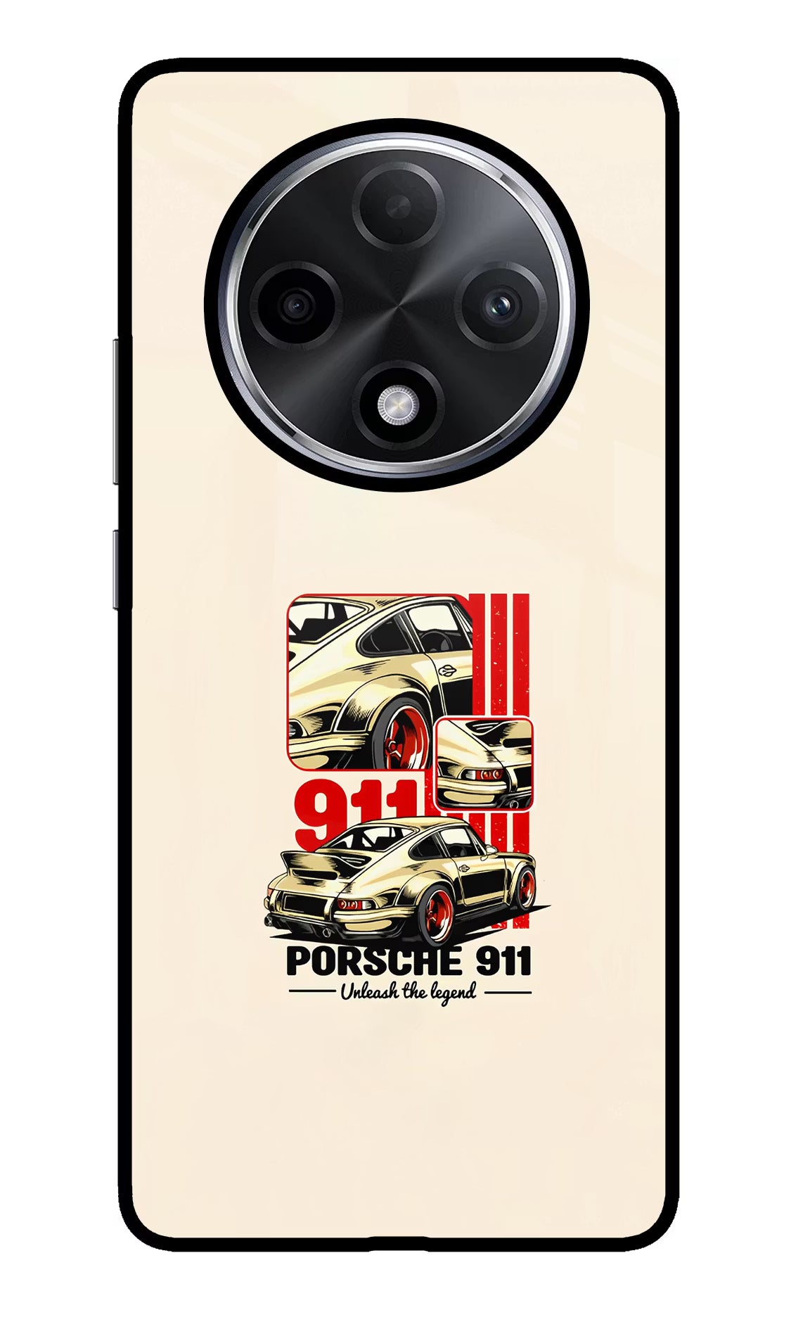 Classic Porsche 911 Oppo F27 Pro Plus Glass Case Back Cover by Casekaro