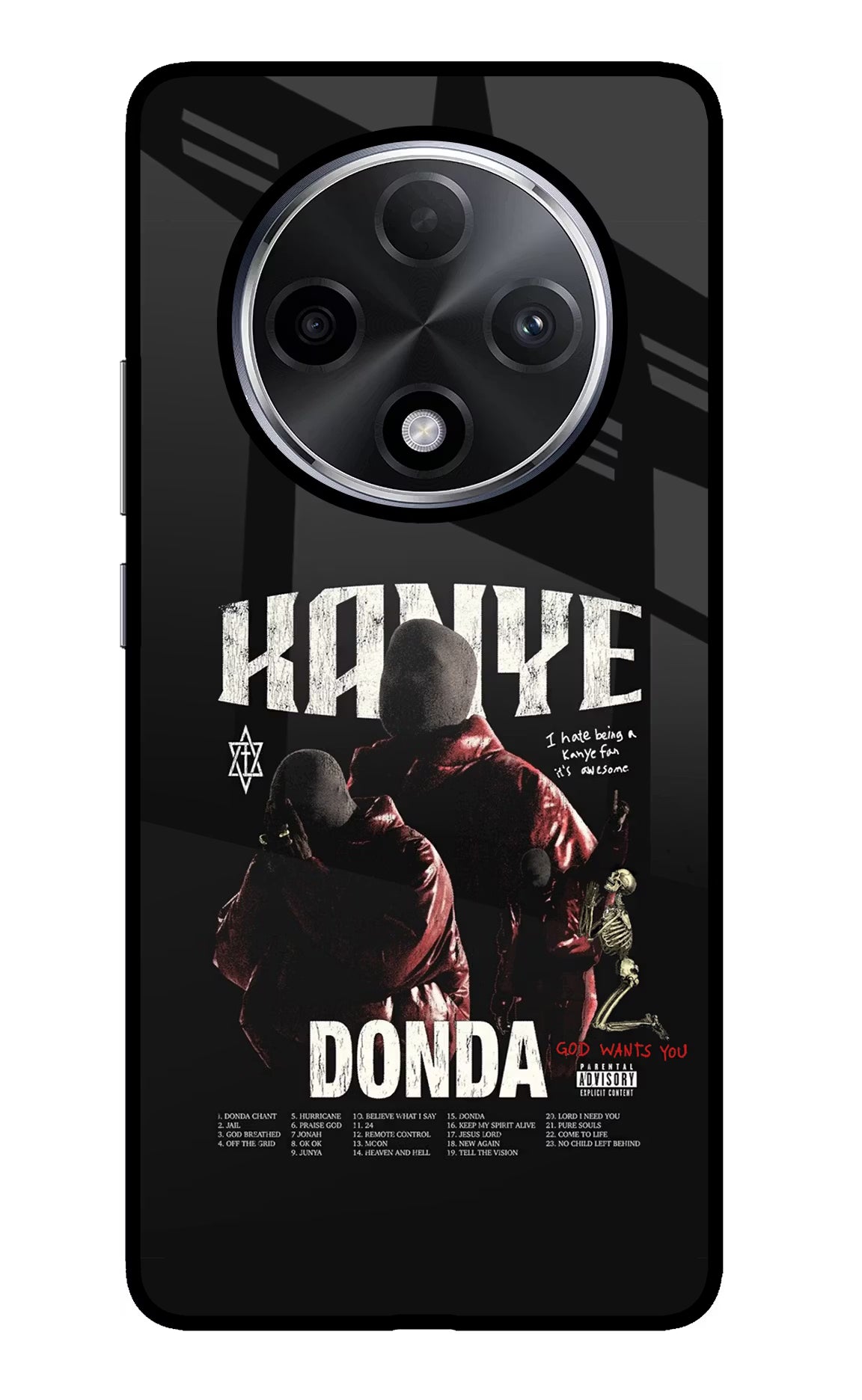 Donda Kanye West Oppo F27 Pro Plus Glass Case Back Cover by Casekaro