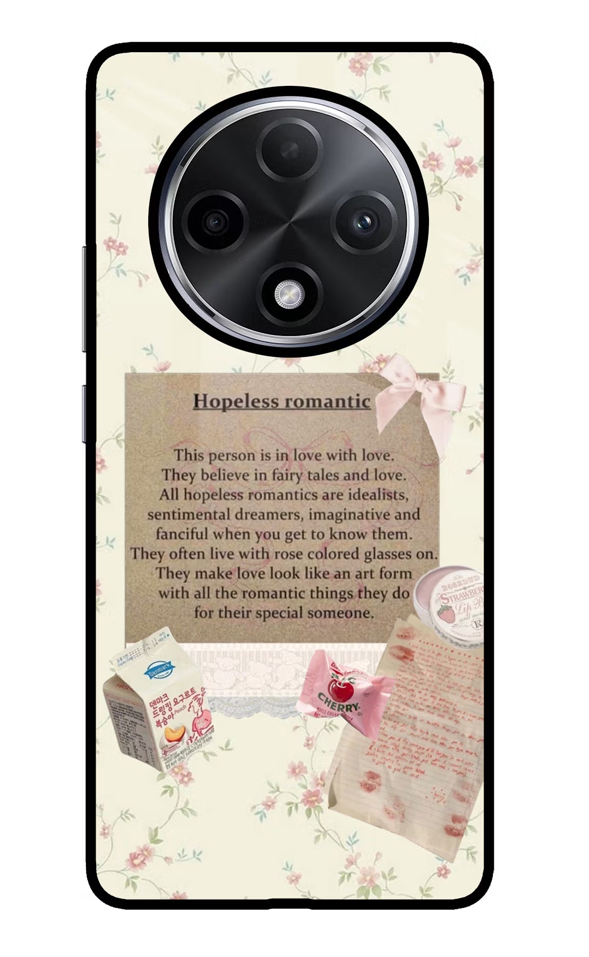 Hopeless Romantic Oppo F27 Pro Plus Glass Case Back Cover by Casekaro