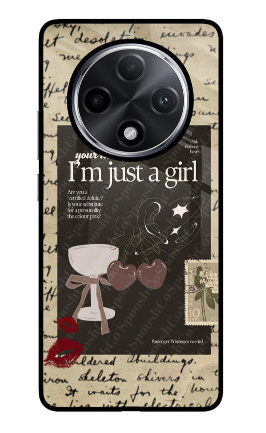 I am just a girl Oppo F27 Pro Plus Glass Case