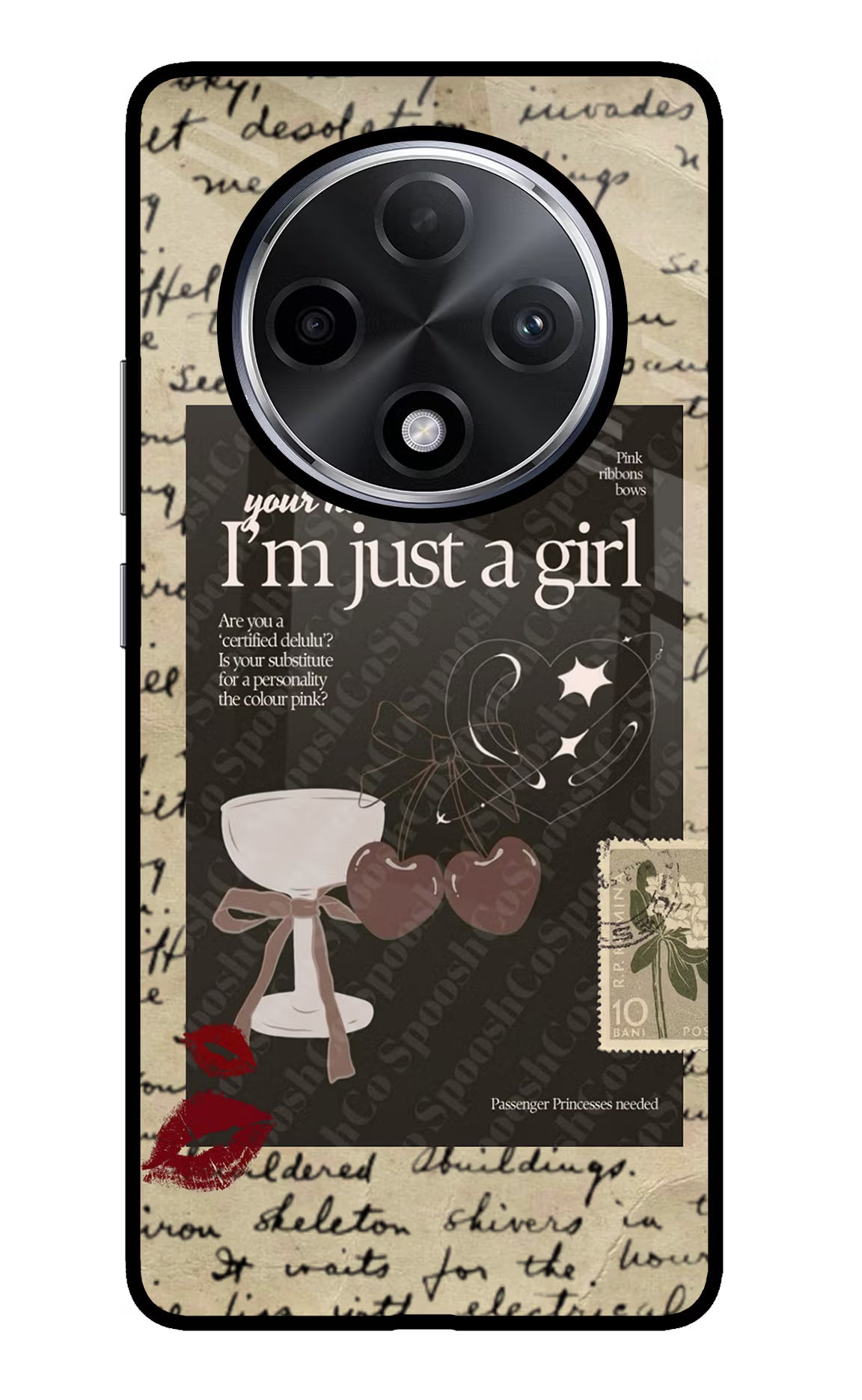 I am just a girl Oppo F27 Pro Plus Glass Case Back Cover by Casekaro