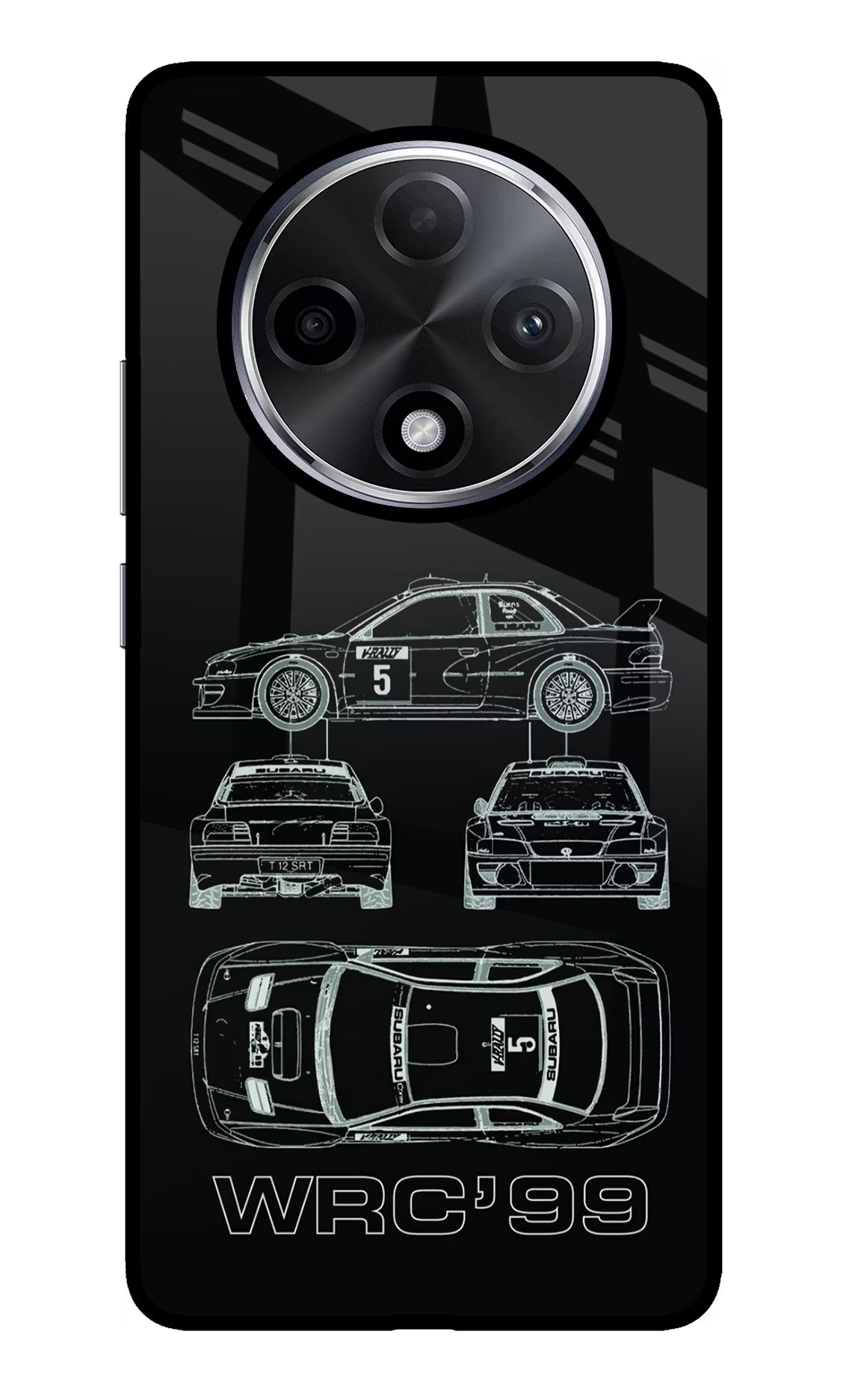 WRC'99 Oppo F27 Pro Plus Glass Case Back Cover by Casekaro