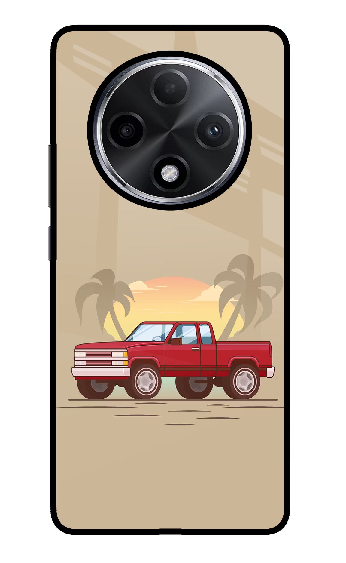 Desert Classic Drive Oppo F27 Pro Plus Glass Case Back Cover by Casekaro