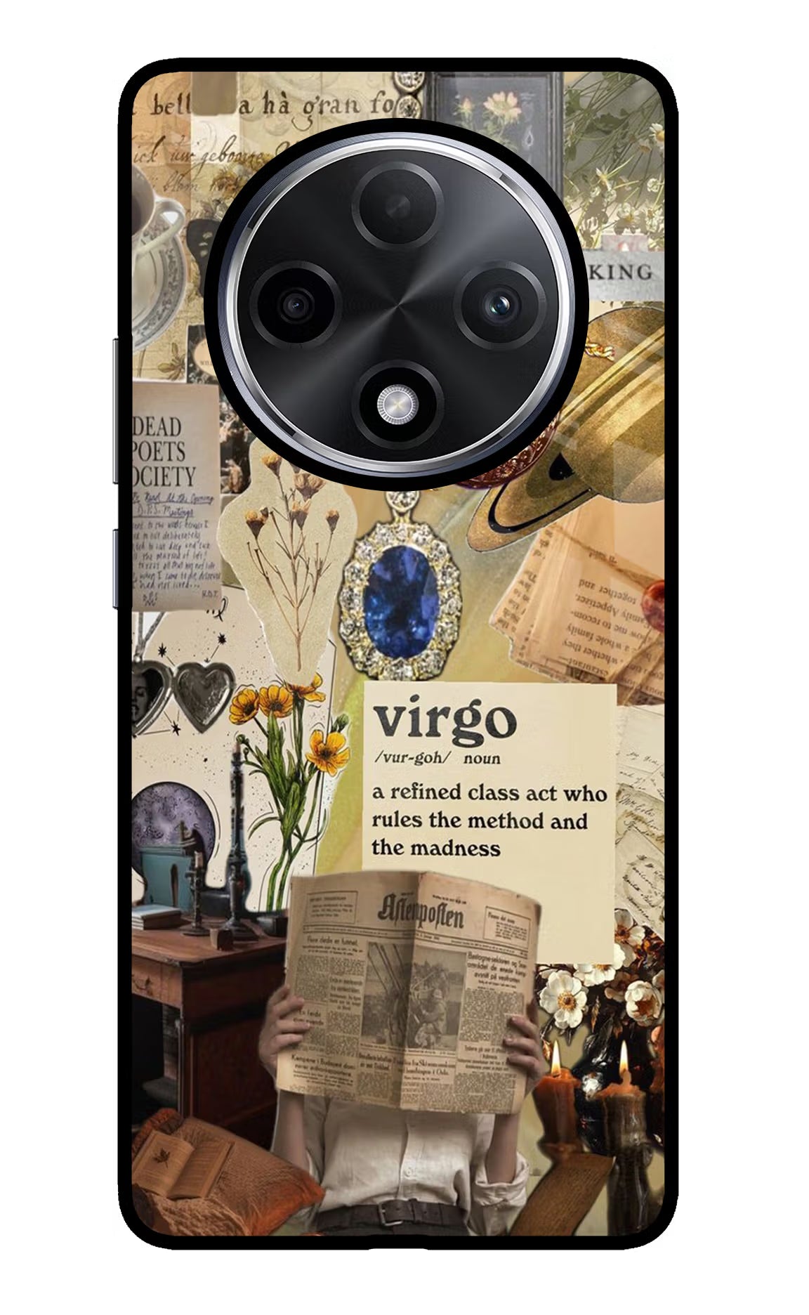 Virgo Zodiac Oppo F27 Pro Plus Glass Case Back Cover by Casekaro