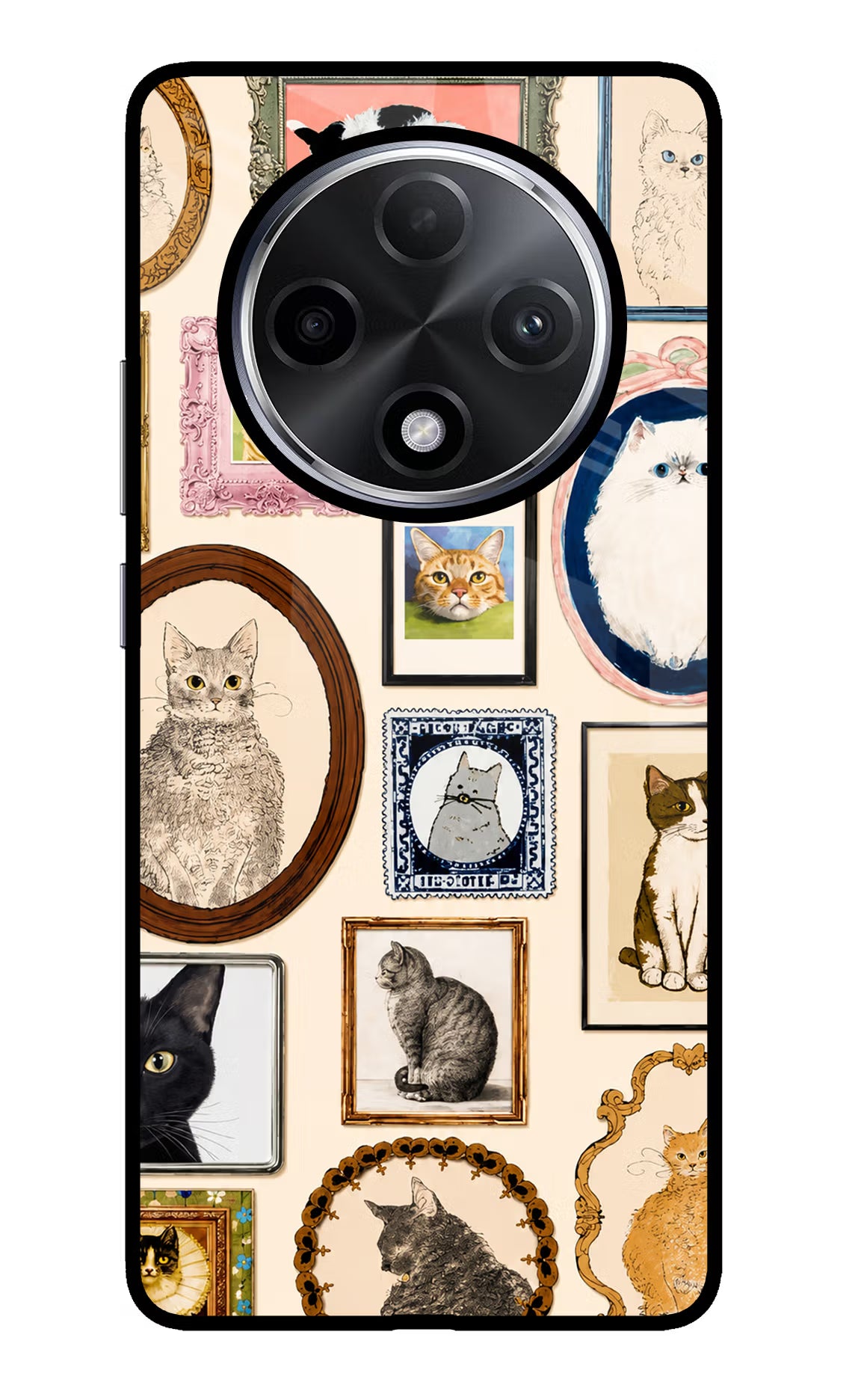 Mirror Cats Oppo F27 Pro Plus Glass Case