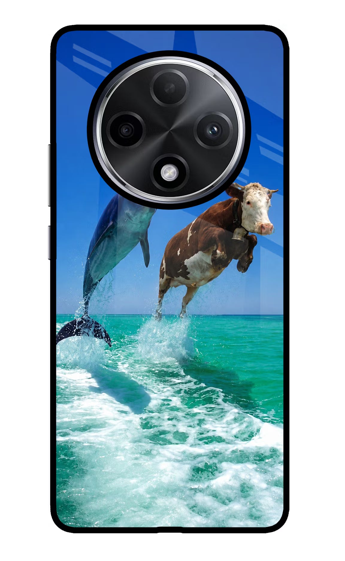 Dolphin vs Cow Oppo F27 Pro Plus Glass Case