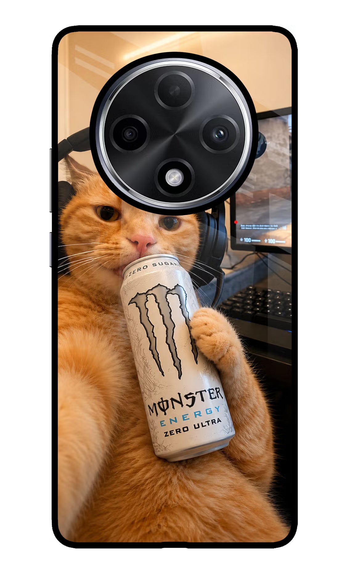 Gamer Cat Energy Oppo F27 Pro Plus Glass Case