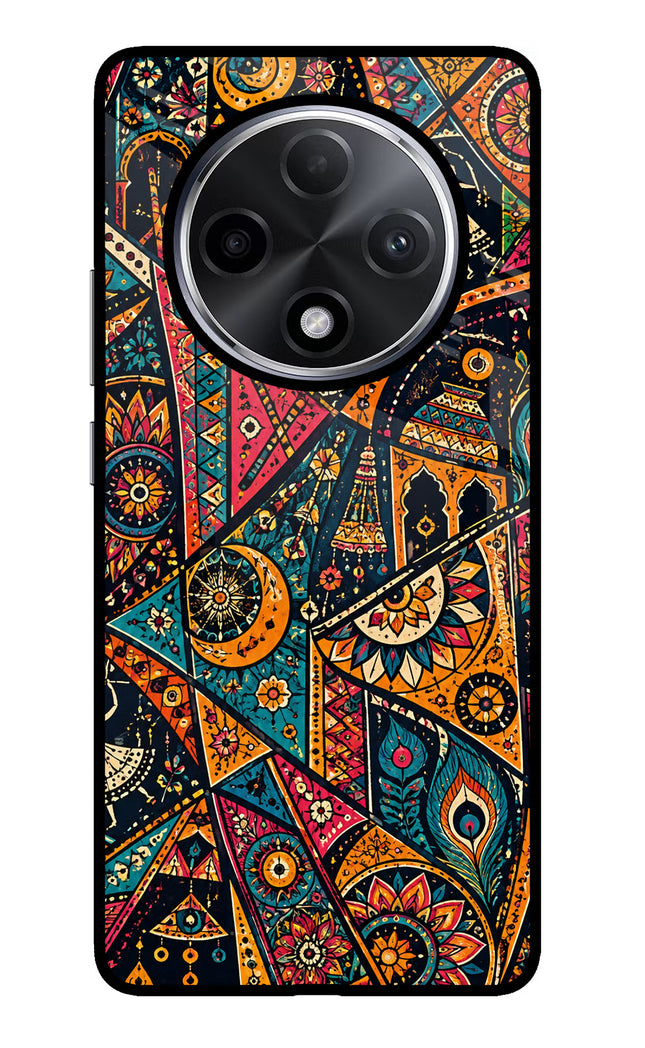 Folk Print Oppo F27 Pro Plus Glass Case