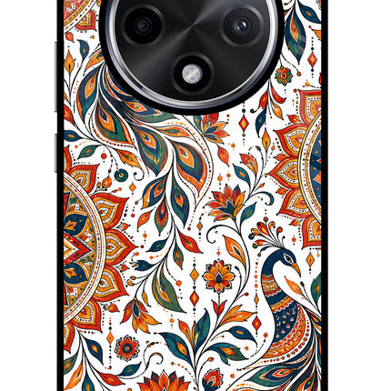 White Mayura Oppo F27 Pro Plus Glass Case