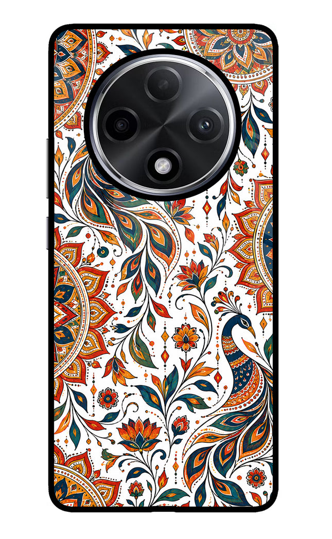 White Mayura Oppo F27 Pro Plus Glass Case