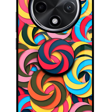 Spiral Pattern Oppo F27 Pro Plus Pop Case by Casekaro