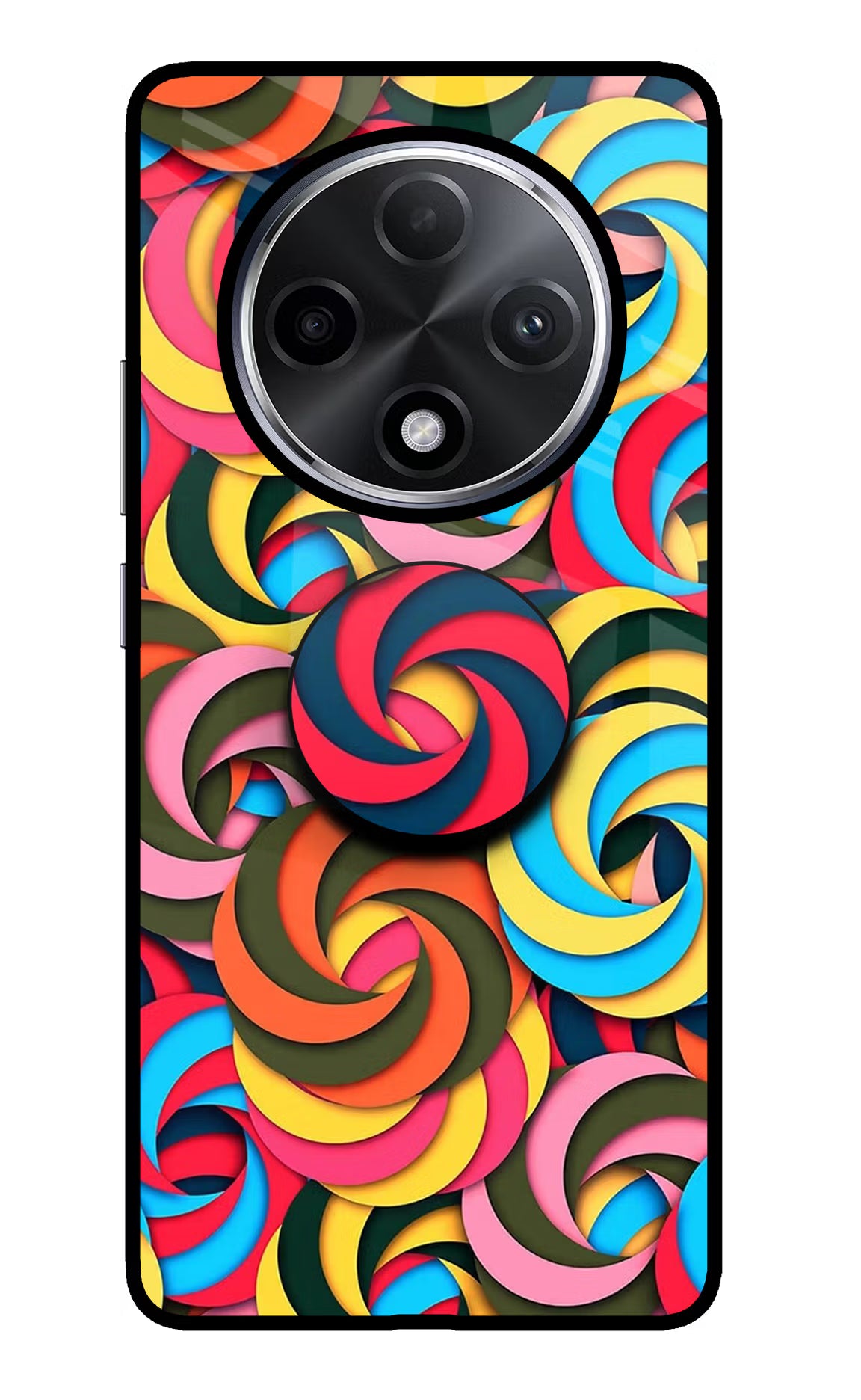 Spiral Pattern Oppo F27 Pro Plus Pop Case by Casekaro