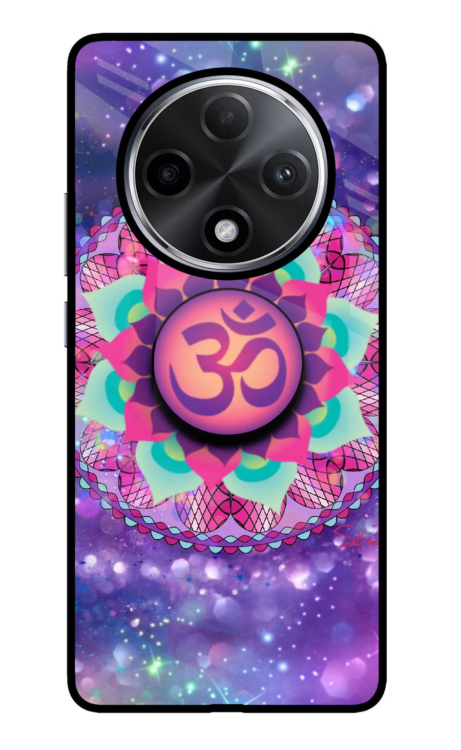 Om Purple Oppo F27 Pro Plus Pop Case, Glass case