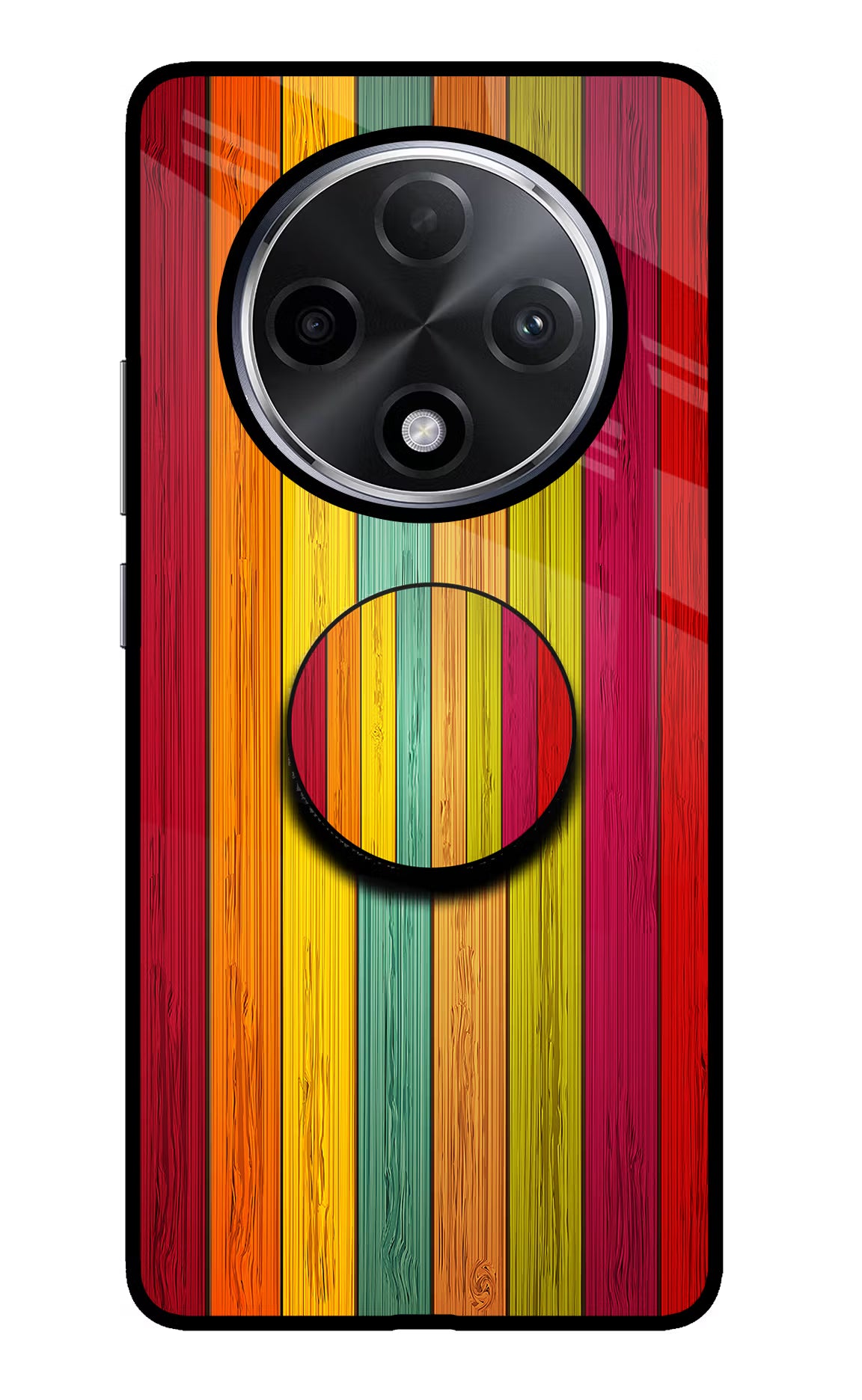 Multicolor Wooden Oppo F27 Pro Plus Pop Case by Casekaro