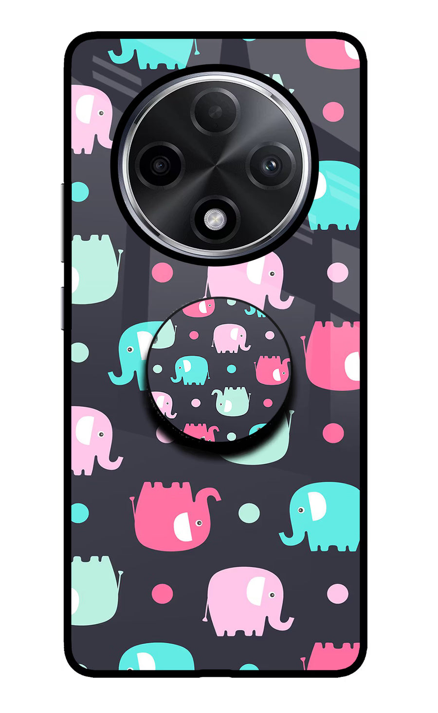 Baby Elephants Oppo F27 Pro Plus Pop Case, Glass case