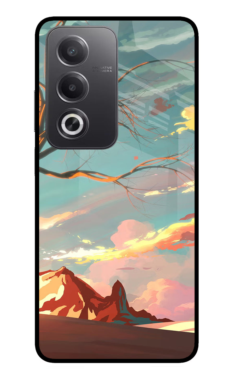 Scenery Oppo A3 Pro 5G Back Cover, Glass case