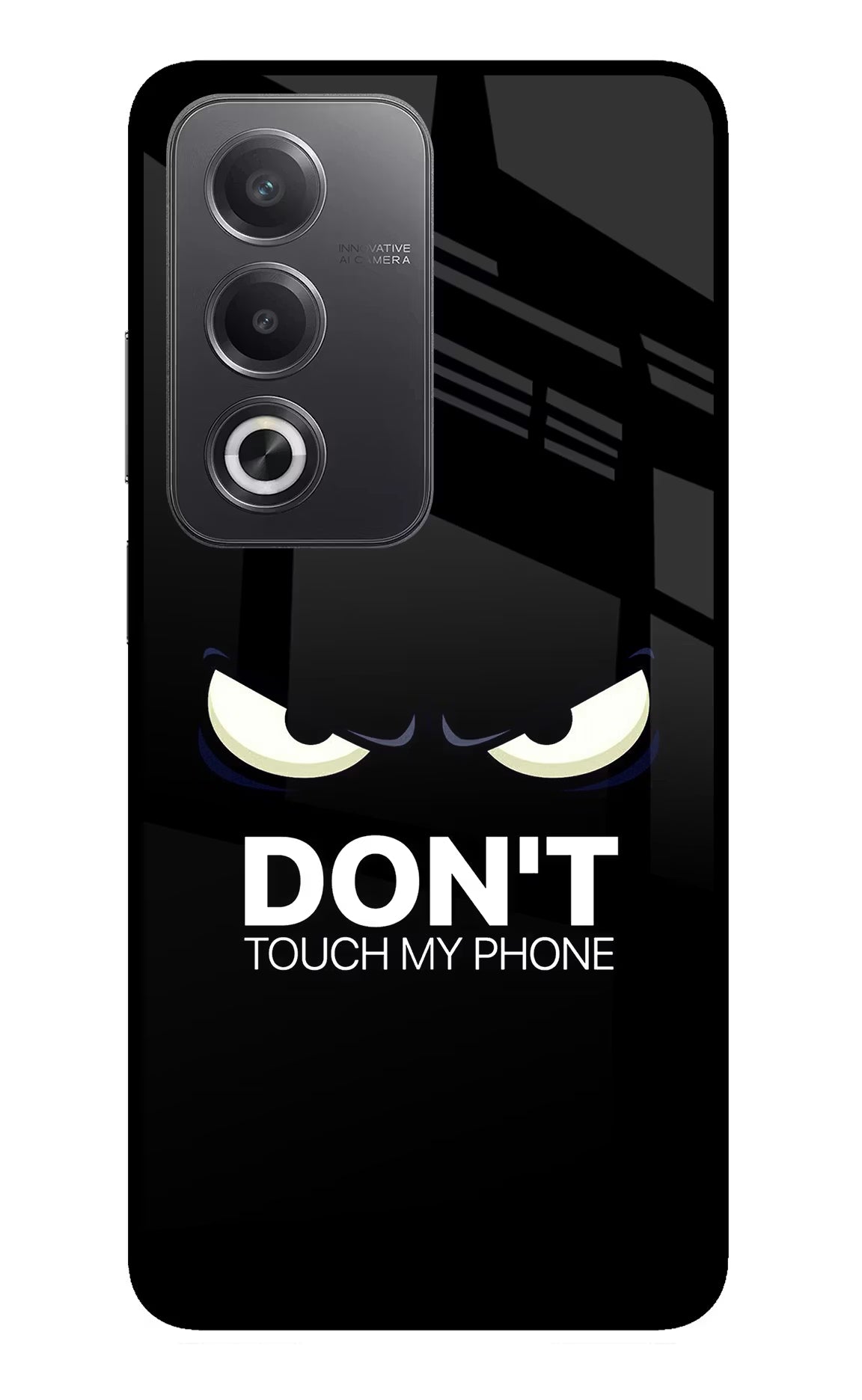 Don'T Touch My Phone Oppo A3 Pro 5G Glass Case Back Cover by Casekaro