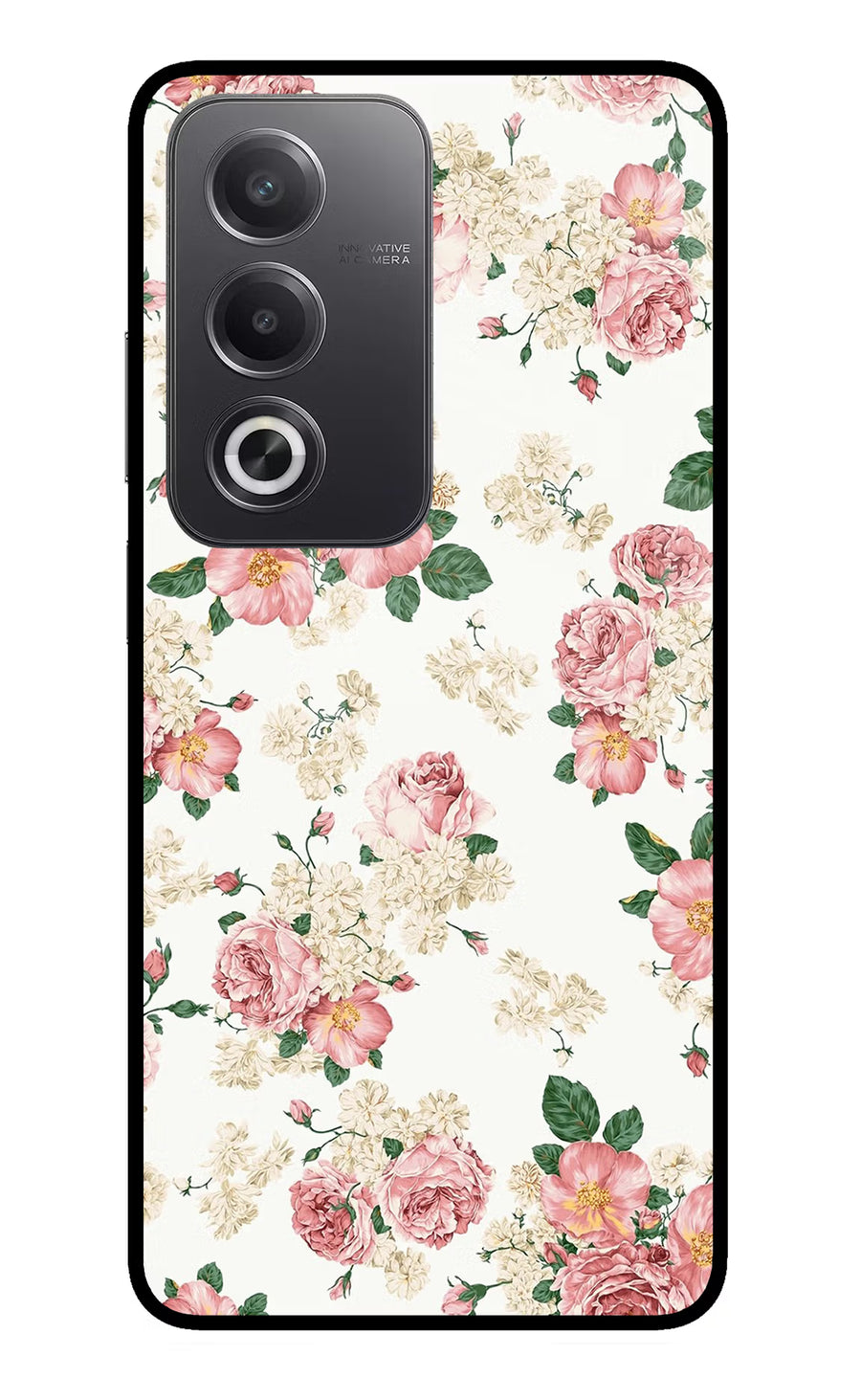 Flowers Oppo A3 Pro 5G Back Cover, Glass case