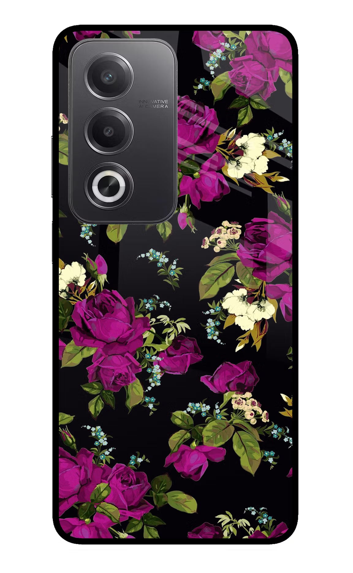 Flowers Oppo A3 Pro 5G Glass Case Back Cover by Casekaro