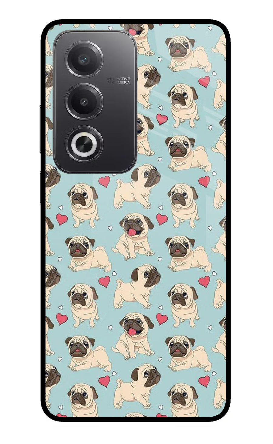Pug Dog Oppo A3 Pro 5G Back Cover, Glass case