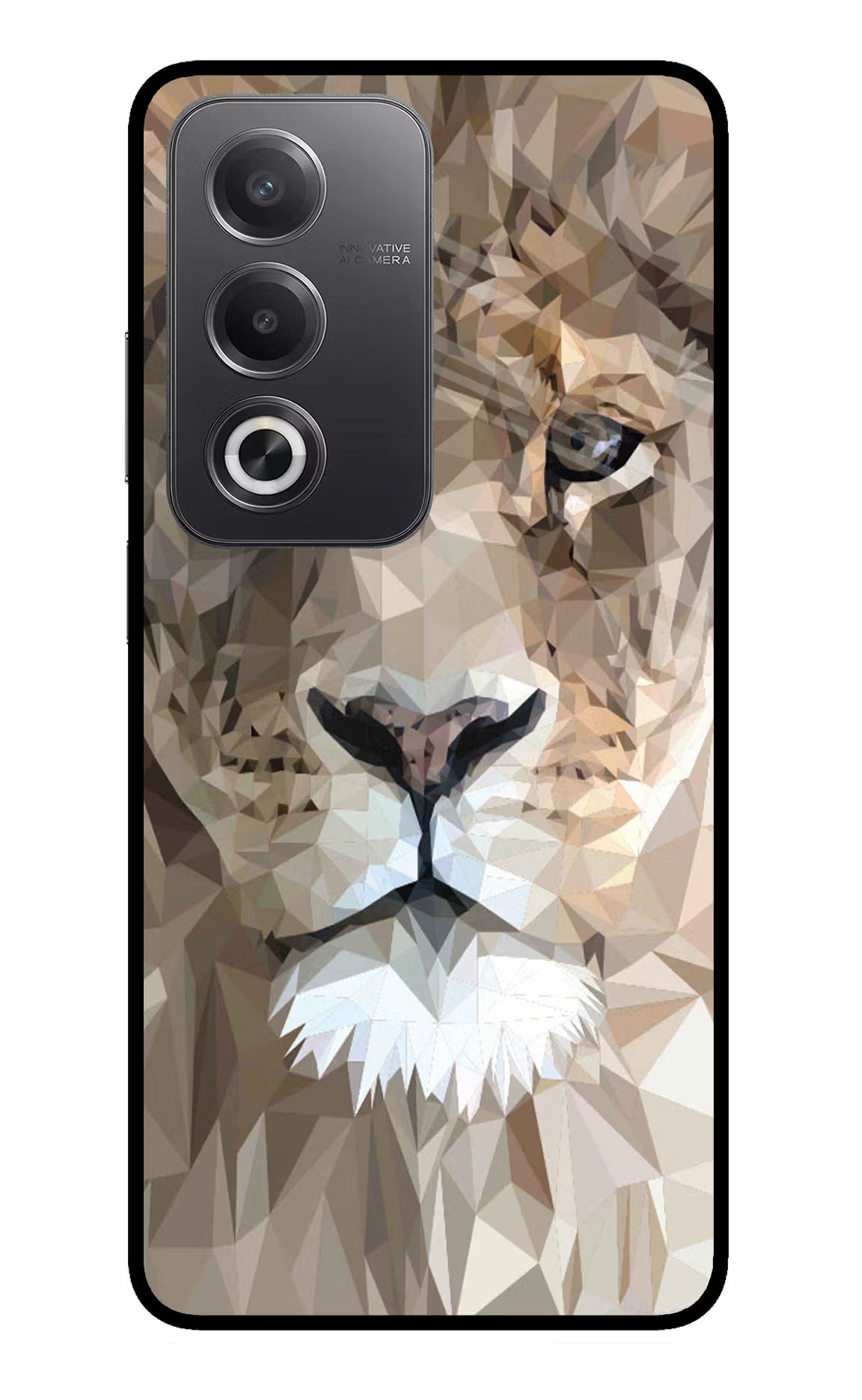 Lion Art Oppo A3 Pro 5G Glass Case Back Cover by Casekaro