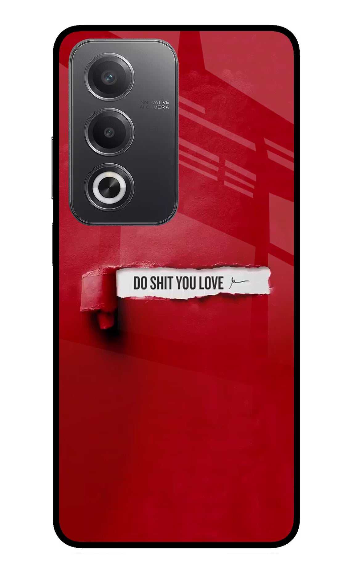 Do Shit You Love Oppo A3 Pro 5G Glass Case Back Cover by Casekaro