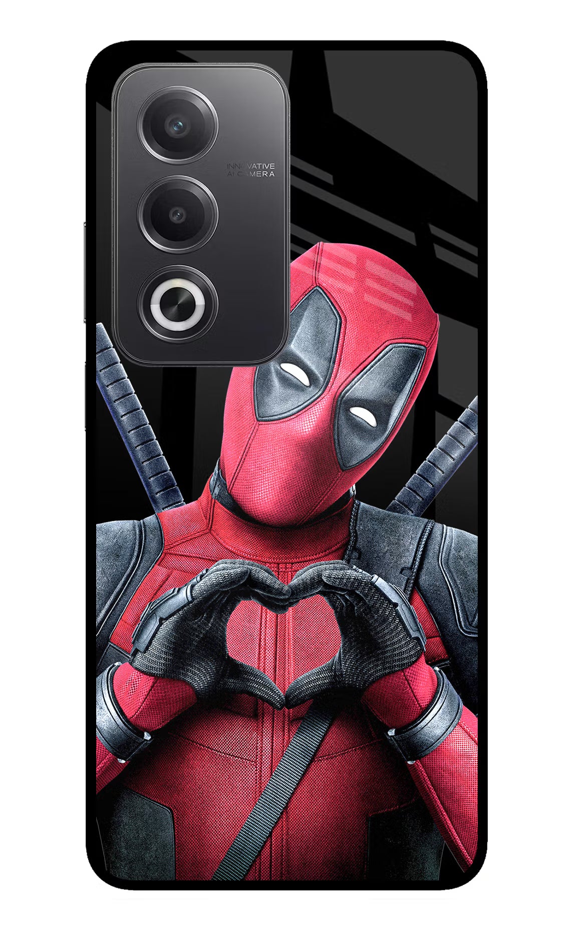 Deadpool Oppo A3 Pro 5G Glass Case Back Cover by Casekaro