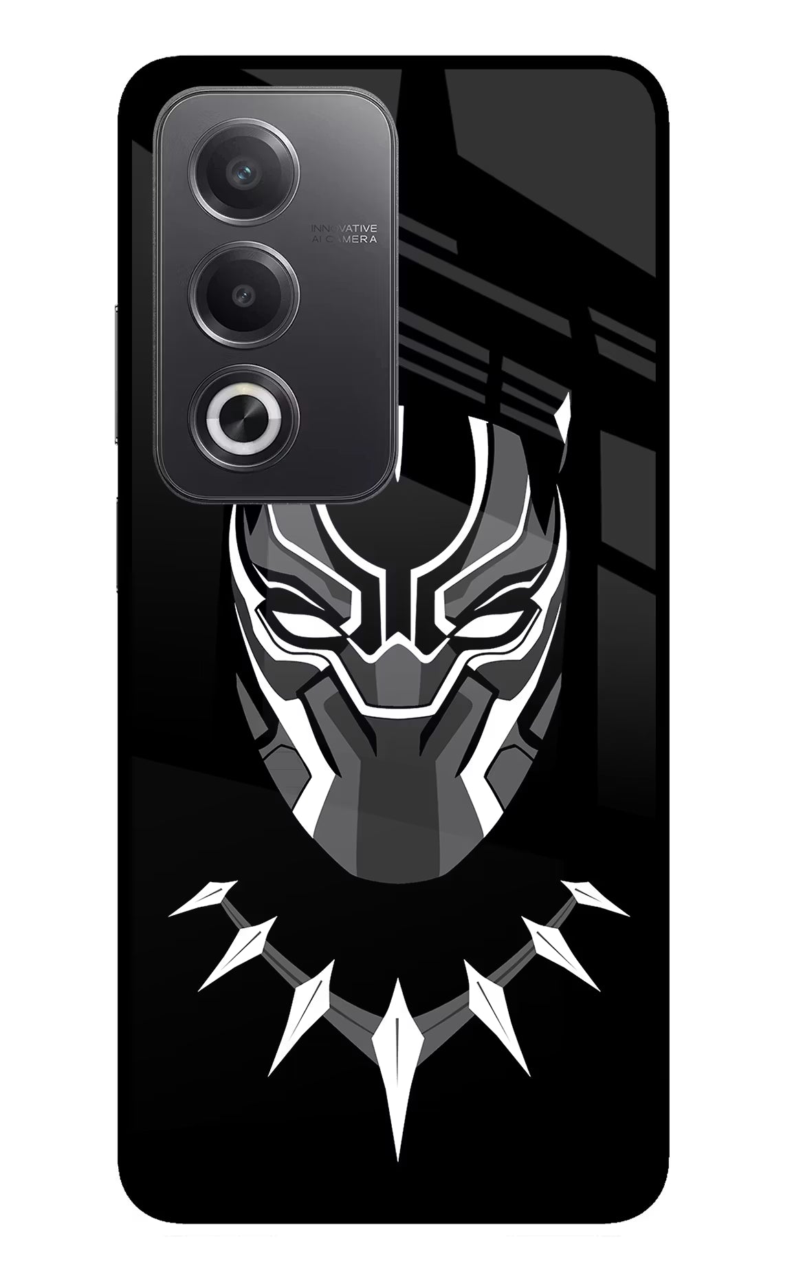 Black Panther Oppo A3 Pro 5G Glass Case Back Cover by Casekaro