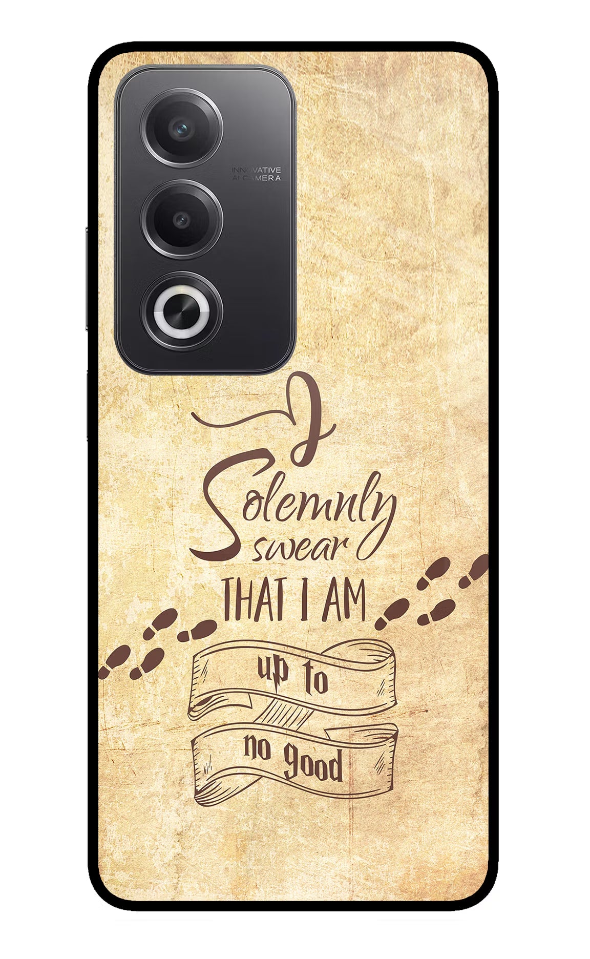 I Solemnly swear that i up to no good Oppo A3 Pro 5G Glass Case Back Cover by Casekaro
