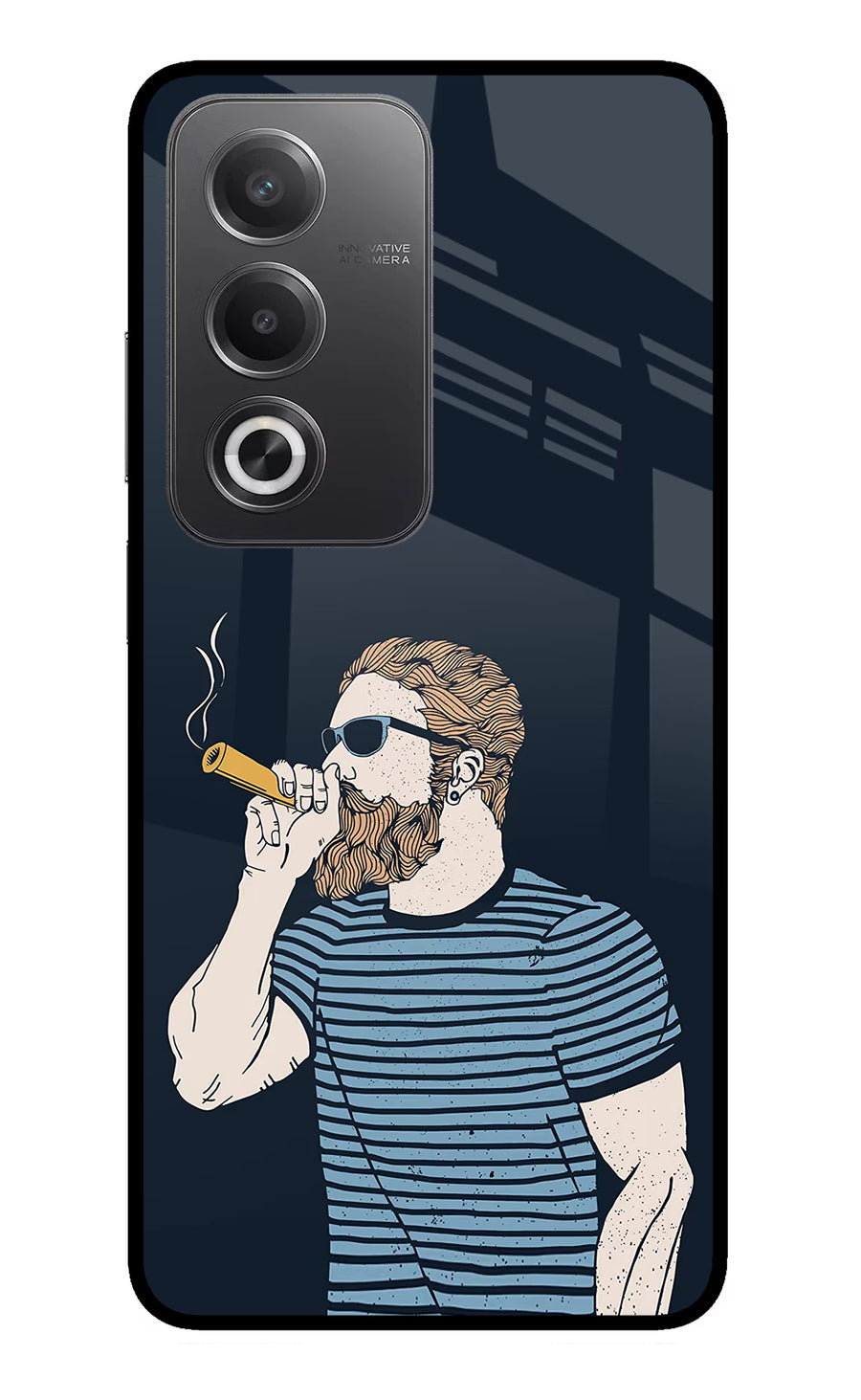 Smoking Oppo A3 Pro 5G Back Cover, Glass case