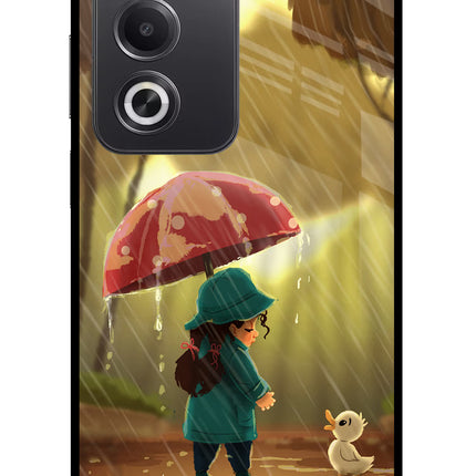 Rainy Day Oppo A3 Pro 5G Glass Case Back Cover by Casekaro